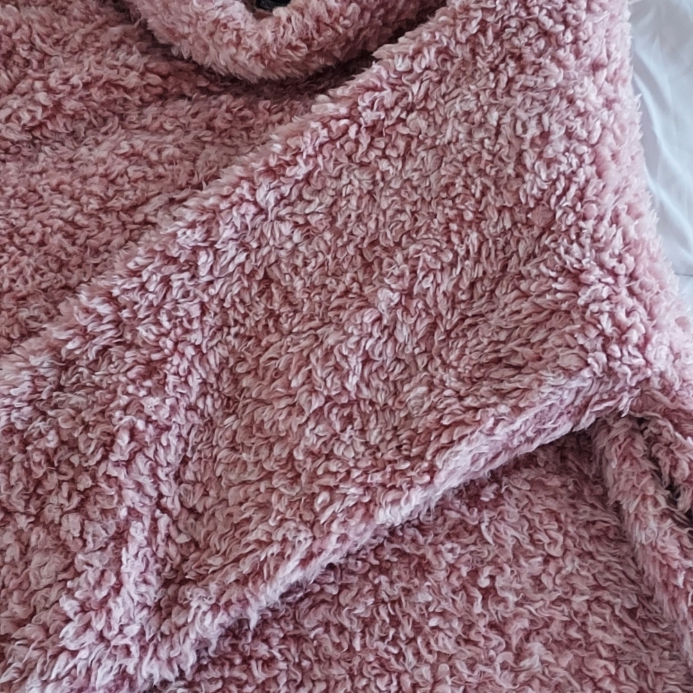 Pink Furry Turtle Neck